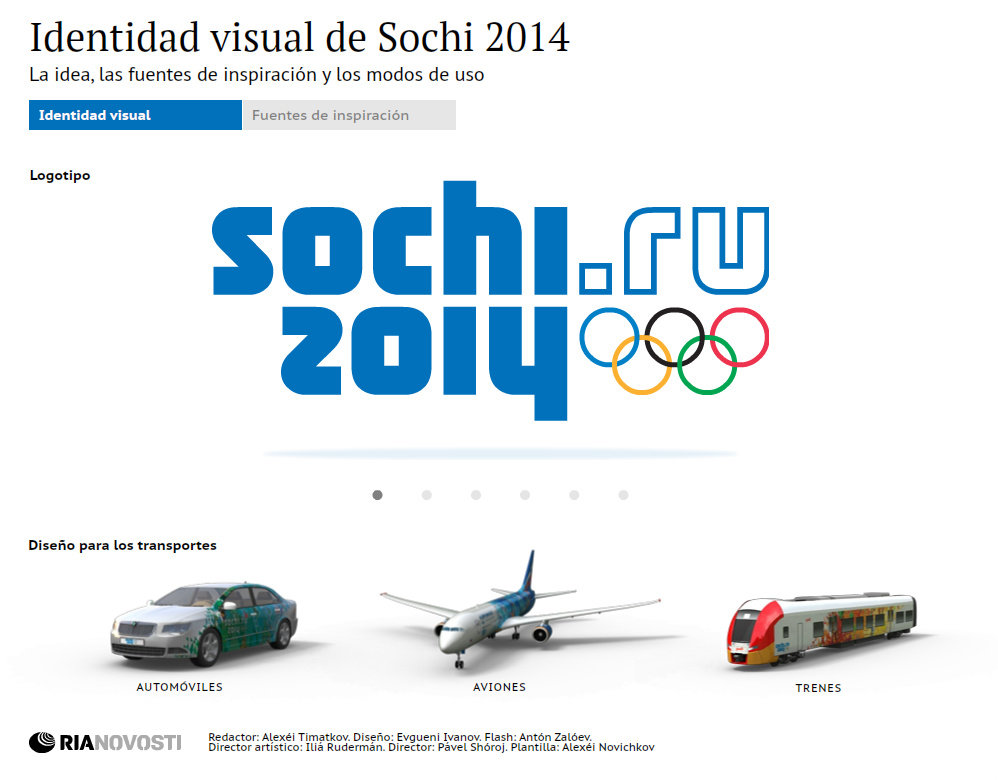 Los elementos visuales de Sochi 2014 - Sputnik Mundo