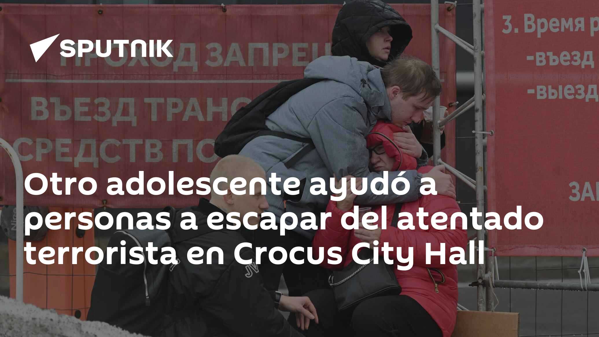 Otro adolescente ayudó a personas a escapar del atentado terrorista en  Crocus City Hall - 24.03.2024, Sputnik Mundo