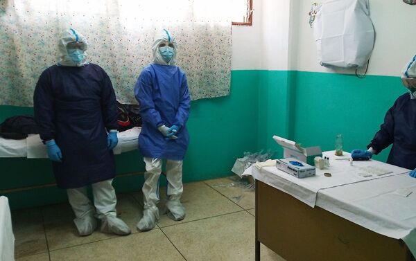 Sala de despistaje de COVID-19 en unas de las instalaciones dentro del cerco epidemiológico - Sputnik Mundo