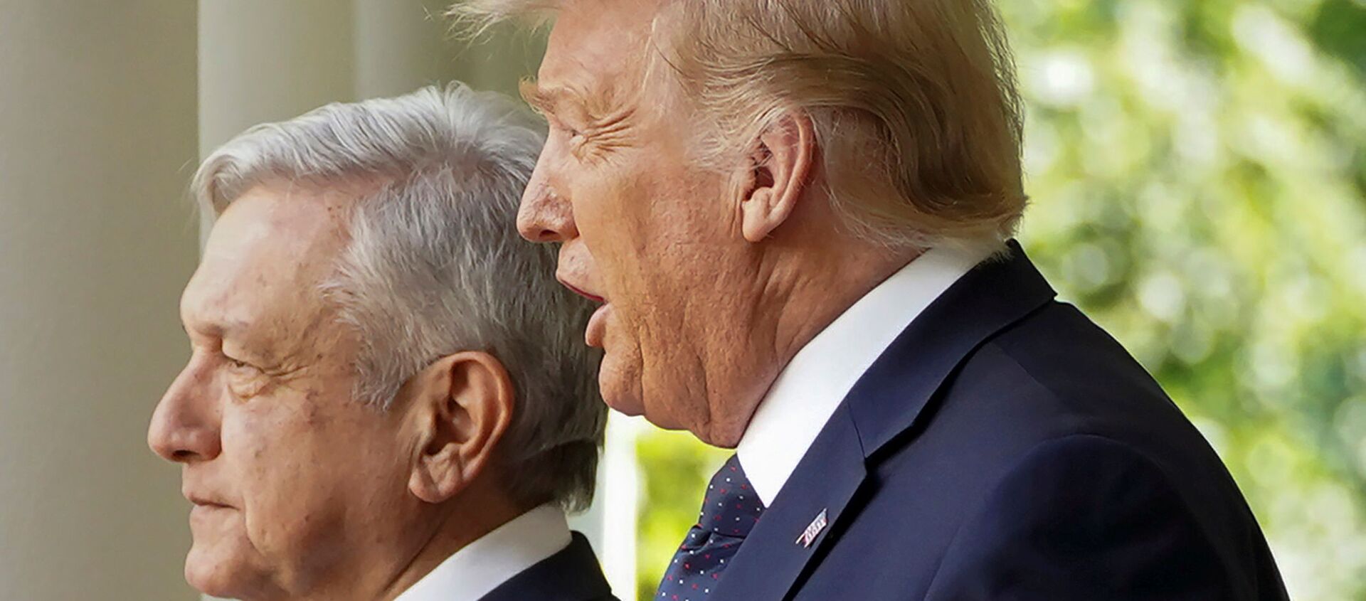 El presidente de México, Andrés Manuel López Obrador, junto a su homólogo estadounidense, Donald Trump - Sputnik Mundo, 1920, 09.07.2020