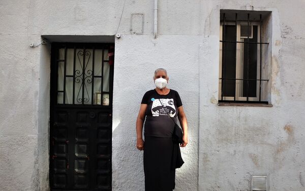 Asunción Carbonell, de 65 años, asistente a la paralización del desahucio en Vallecas, un barrio del sureste de Madrid - Sputnik Mundo