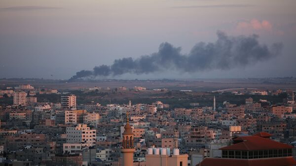 Bombardeo en la Franja de Gaza (archivo) - Sputnik Mundo