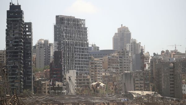 Edificios destruidos en Beirut - Sputnik Mundo