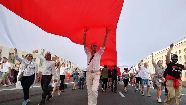 Manifestaciones de protesta en Bielorrusia - Sputnik Mundo