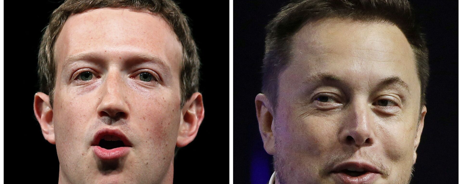 El magnate tecnológico Elon Musk y el director general de Facebook, Mark Zuckerberg - Sputnik Mundo, 1920, 06.08.2023