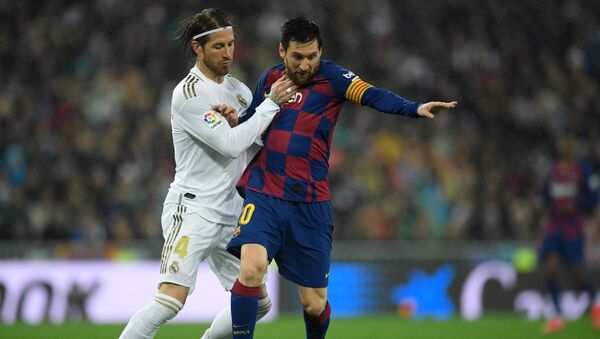 Messi y Ramos durante un partido - Sputnik Mundo