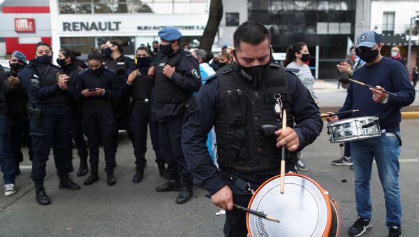 Manifestación de policías de Buenos Aires - Sputnik Mundo
