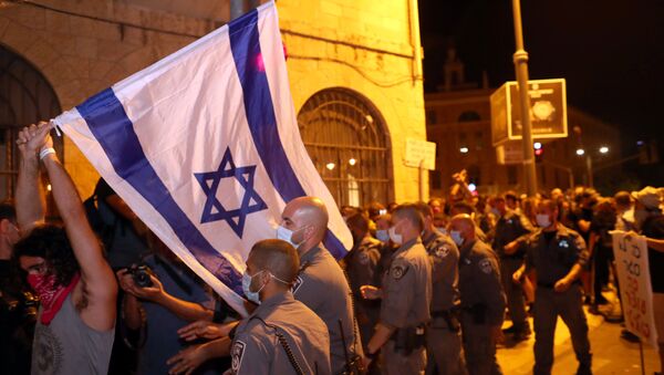 Protestas contra el primer ministro israelí, Benjamin Netanyahu - Sputnik Mundo