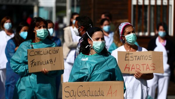 Crisis sanitaria en España durante el rebrote del coronavirus - Sputnik Mundo