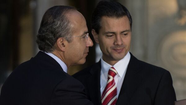 Expresidentes de México, Enrique Peña Nieto y Felipe Calderón - Sputnik Mundo