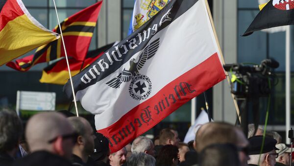 Una protesta del movimiento de derecha en Berlin - Sputnik Mundo