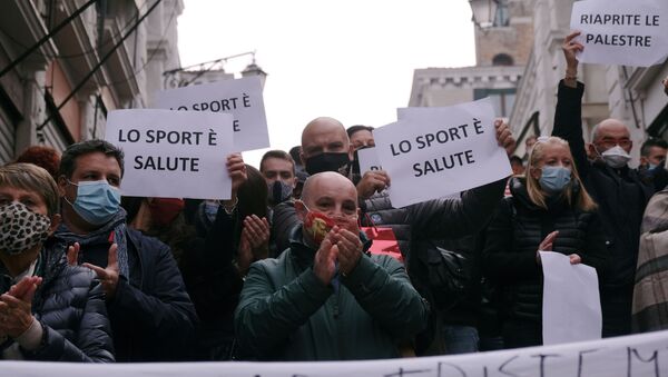 Protestas en Italia - Sputnik Mundo