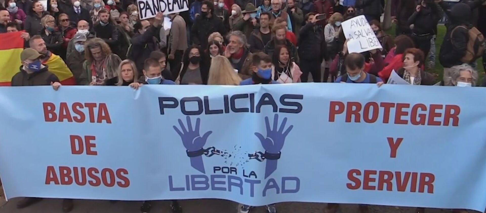 'Policías por la Libertad' convocan una marcha contra las medidas anti-COVID en Madrid - Sputnik Mundo, 1920, 08.11.2020