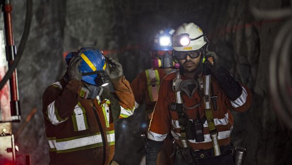 Trabajadores de la mina El Limon-Guajes de la empresa canadienseMedia Luna - Torex Gold, Colula, México - Sputnik Mundo
