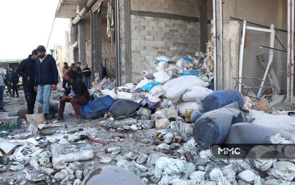 Consecuencias de una explosión ocurrida en la ciudad siria de Al Bab - Sputnik Mundo