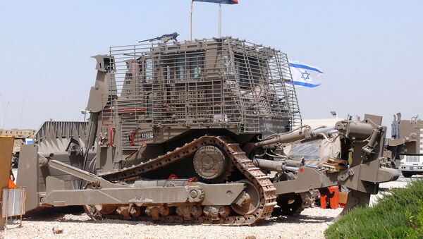 Un Caterpillar D9 blindado del Ejército israelí - Sputnik Mundo