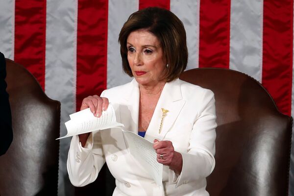 La presidenta de la Cámara de Representantes, Nancy Pelosi, se ubicó en el séptimo lugar. - Sputnik Mundo