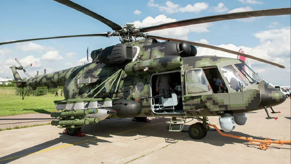 Un helicóptero de transporte y combate Mi-8AMTSh-VN - Sputnik Mundo