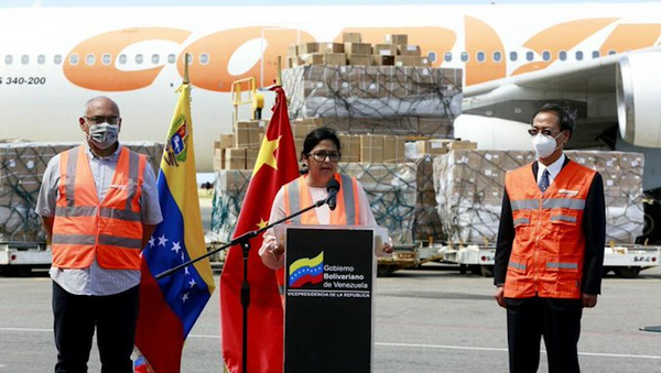 Llegada de insumos médicos y medicinas de China a Venezuela - Sputnik Mundo