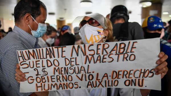 Protestas de docentes en Venezuela - Sputnik Mundo