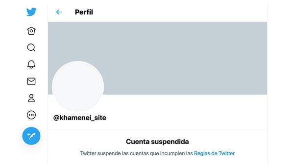 La red social estadounidense Twitter suspendió una de las cuentas del líder supremo de Irán, el ayatolá Alí Jameneí. - Sputnik Mundo