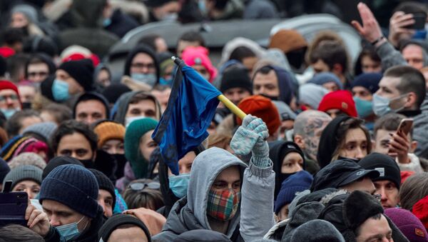 Las protestas no autorizadas en Rusia - Sputnik Mundo