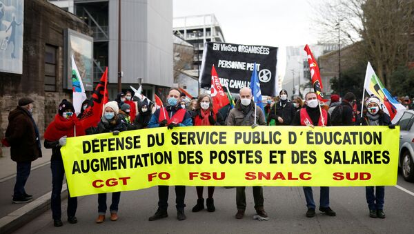 Huelga de profesores en Francia - Sputnik Mundo