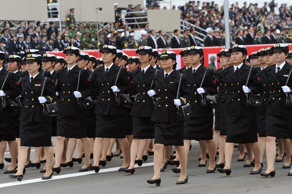 Las mujeres japonesas solo son reclutadas desde 1967. En la actualidad, unas 14.000 mujeres prestan servicio en las Fuerzas de Autodefensa de Japón, incluidas las Fuerzas Aéreas y la Marina, lo que representa alrededor del 6% del personal (datos de 2018).  - Sputnik Mundo