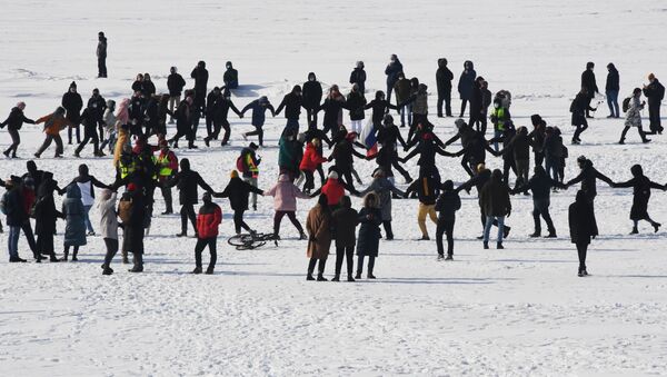 Protestas a favor del opositor ruso Alexéi Navalni en la ciudad de Vladivostok (Rusia), el 31 de enero de 2021 - Sputnik Mundo