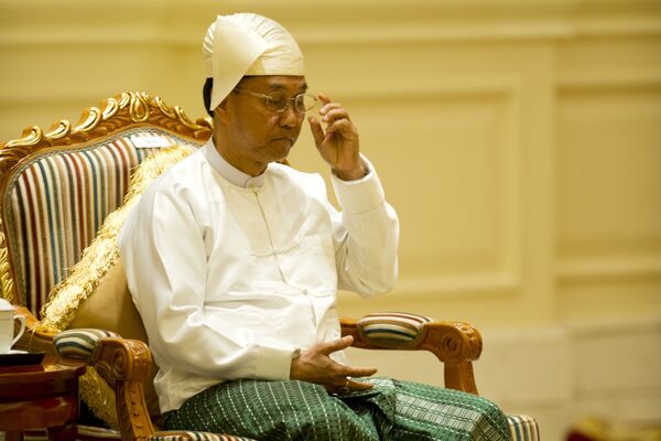 Myint Swe, exgeneral que representa a los militares en el partido gobernante LND. Myint Swe ya ejerció las funciones de presidente de Birmania en el 2018 tras la dimisión del expresidente Htin Kyaw. - Sputnik Mundo