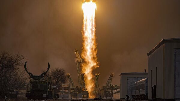 Lanzamiento del cohete portador Soyuz-2-1a con la nave de carga Progress MS-16 - Sputnik Mundo