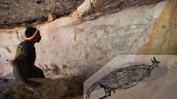 El dibujo rupestre más antiguo de Australia que tiene edad de más de 17.000 años - Sputnik Mundo