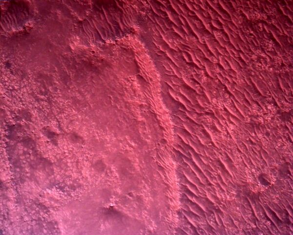 La superficie de Marte bajo el róver de la NASA, en la imagen captada por la cámara inferior del vehículo el 22 de febrero de 2021. - Sputnik Mundo