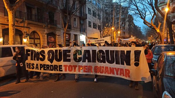 Protesta en Barcelona  - Sputnik Mundo