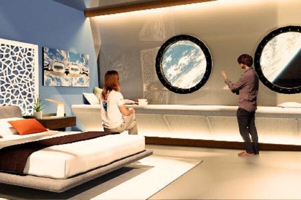 Un confortable suite del hotel espacial Voyager Station - Sputnik Mundo