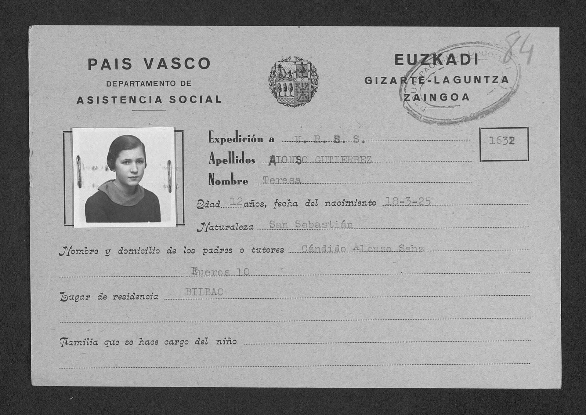 Tarjeta de Identidad de Teresa Alonso - Sputnik Mundo, 1920, 08.03.2021