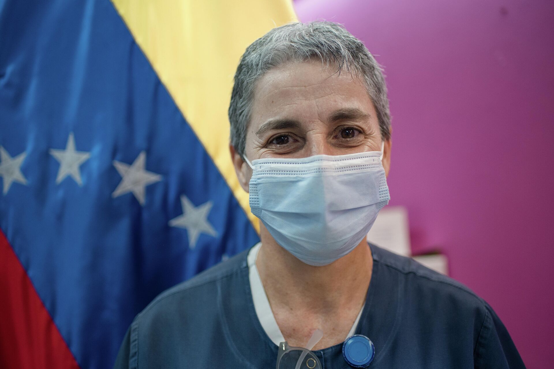 Coralis Domínguez, enfermera con más de 30 años de experiencia y encargada del área COVID-19, del hospital Domingo Luciani - Sputnik Mundo, 1920, 10.03.2021