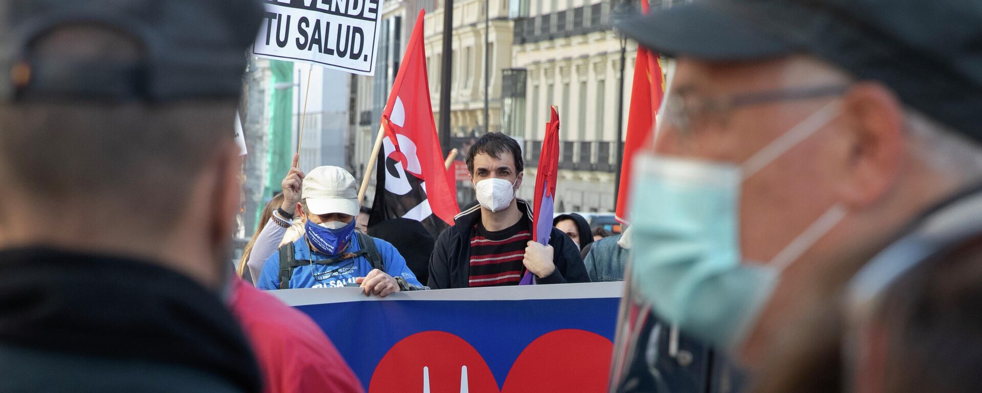Manifestación a favor de la Sanidad pública. Madrid, 27 de febrero de 2021 - Sputnik Mundo, 1920, 15.03.2021