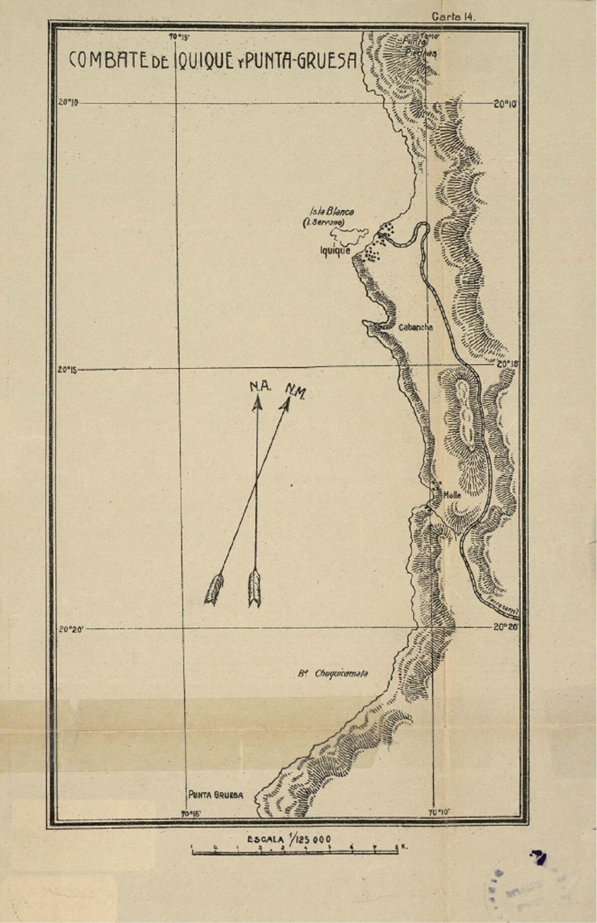 Combate de Iquique y Punta Gruesa [material cartográfico] - Sputnik Mundo, 1920, 12.04.2021
