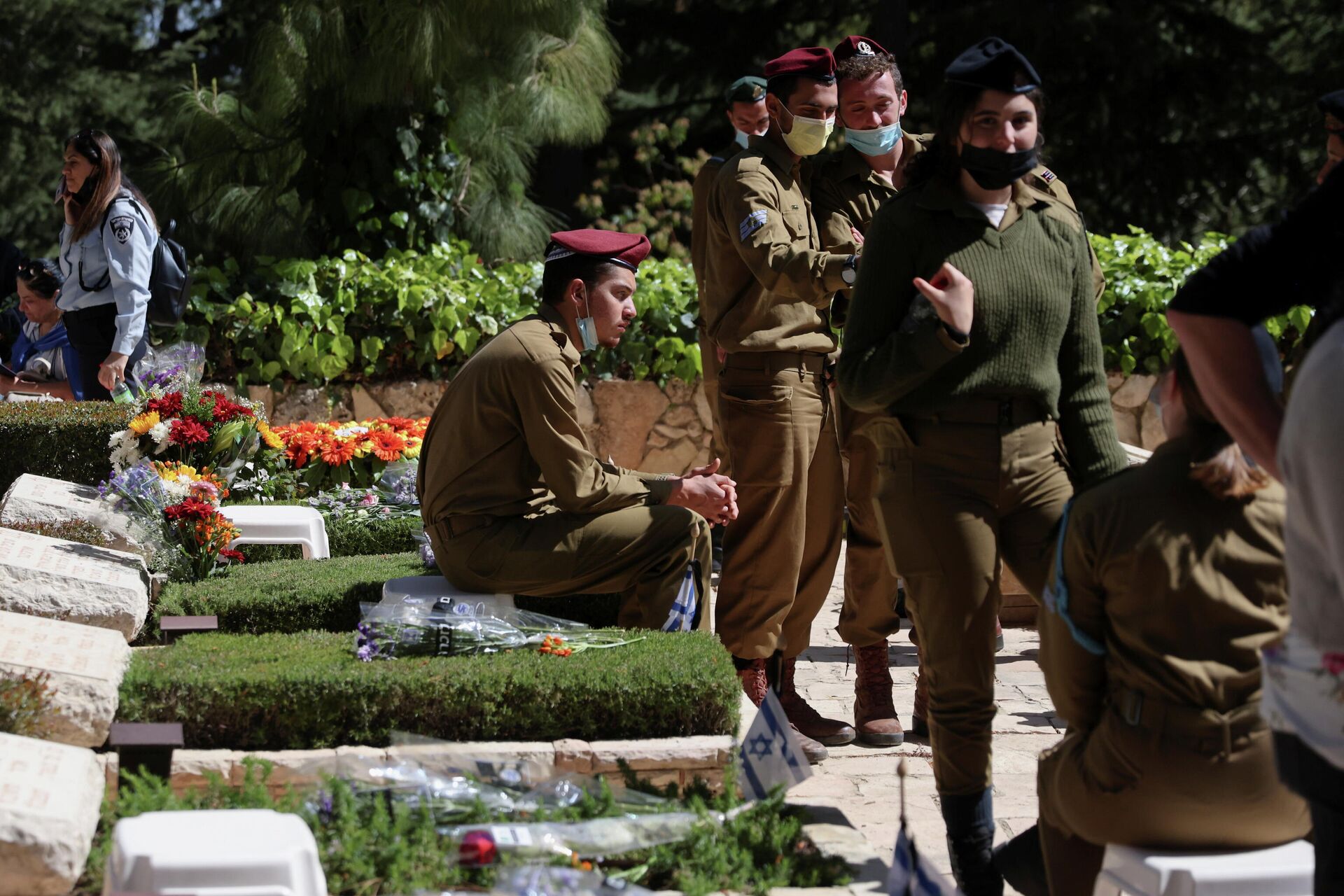 Los soldados israelíes conmemoran a víctimas del terrorismo en el Día de los Caídos, Jerusalem, el 14 de abril de 2021 - Sputnik Mundo, 1920, 14.04.2021