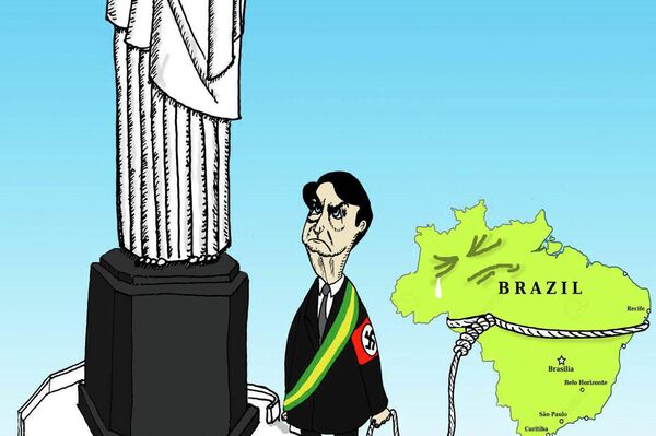 Caricatura de Jorge Sánchez Armas que concursa en Humor Político - Sputnik Mundo