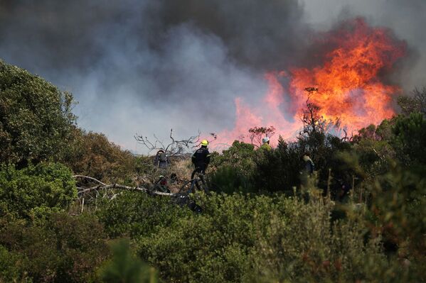 Extinción del fuego en Ciudad del Cabo. - Sputnik Mundo