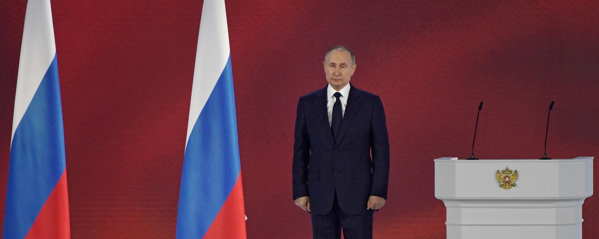 El presidente de Rusia, Vladímir Putin, durante su mensaje anual a la Asamblea Federal - Sputnik Mundo, 1920, 21.04.2021