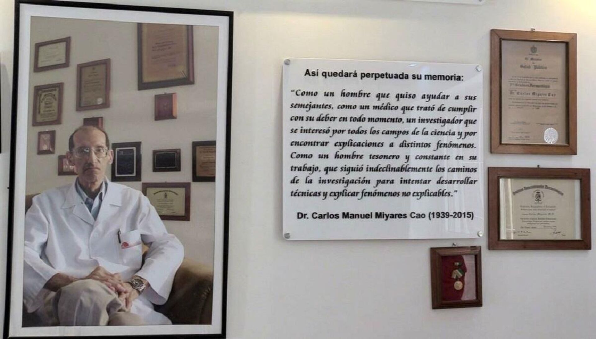 Homenaje al doctor Carlos Manuel Miyares Cao - Sputnik Mundo, 1920, 27.04.2021