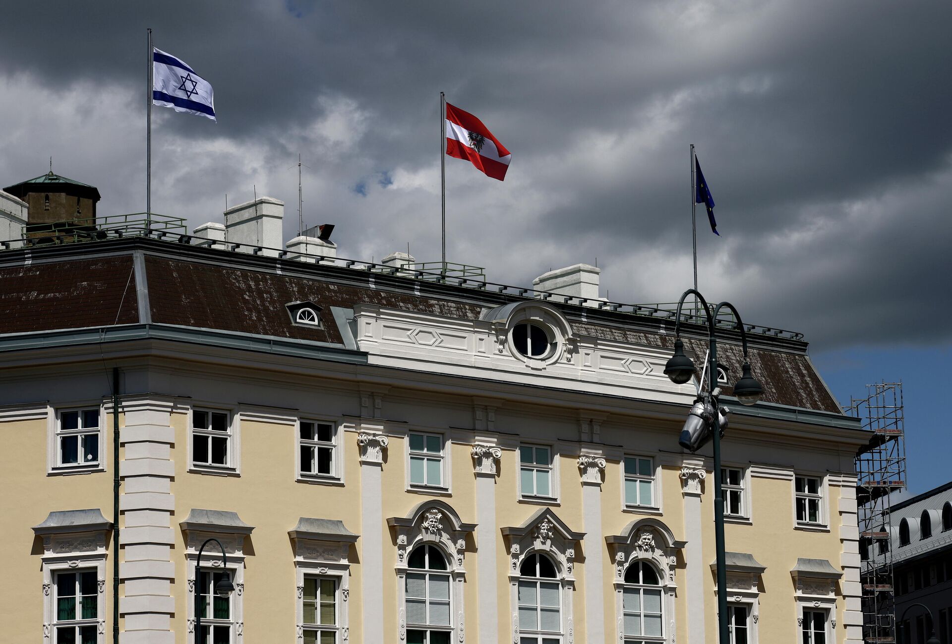 La bandera de Israel en la Cancillería Federal de Austria - Sputnik Mundo, 1920, 18.05.2021