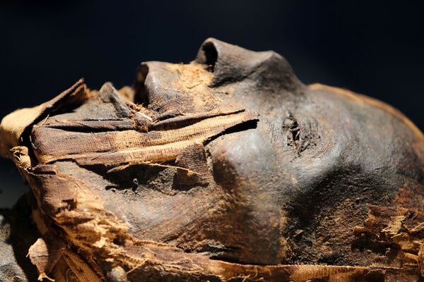 Una de las momias del museo recién inaugurado en el Aeropuerto Internacional de El Cairo (Egipto).  - Sputnik Mundo