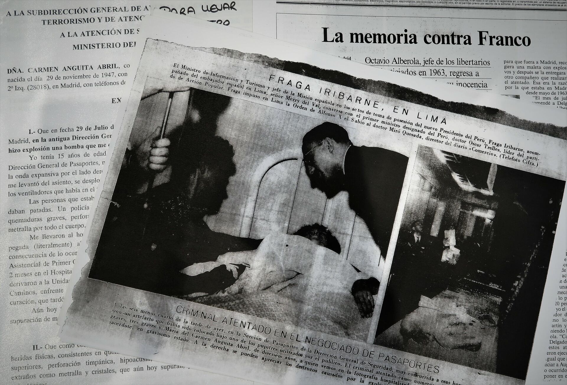 Recortes de prensa y documentos sobre el atentado de Carmen Anguita, víctima de terrorismo en España - Sputnik Mundo, 1920, 01.06.2021