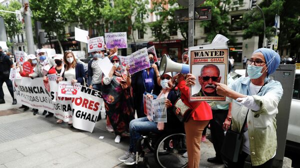 Una protesta en España conta Brahim Ghali - Sputnik Mundo
