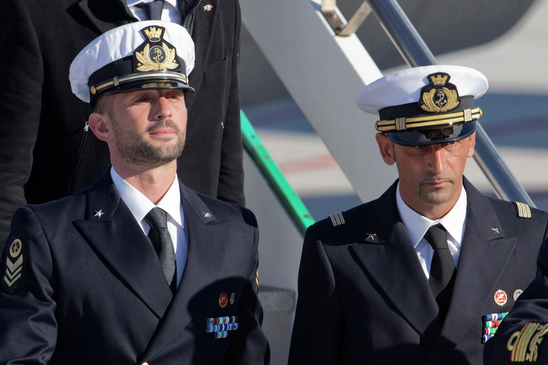 Miembros del regimiento San Marco de la Marina Militar Italiana, Massimiliano Latorre y Salvatore Girone en 2012 - Sputnik Mundo, 1920, 15.06.2021