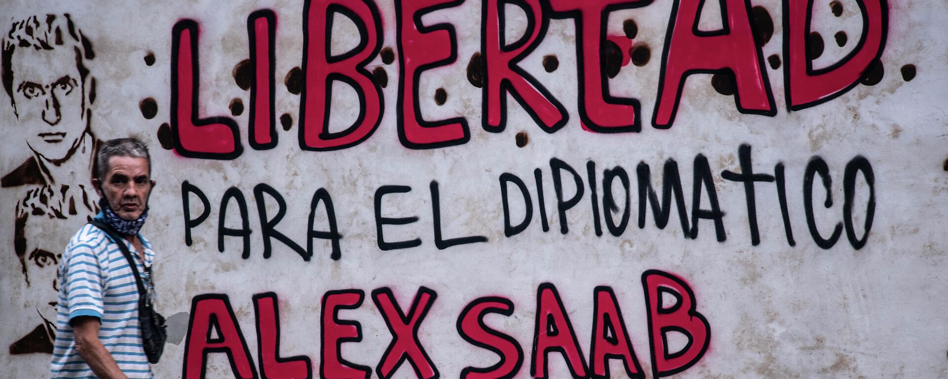 Grafiti que reclama la libertad de Alex Saab, detenido en Cabo Verde - Sputnik Mundo, 1920, 23.06.2021